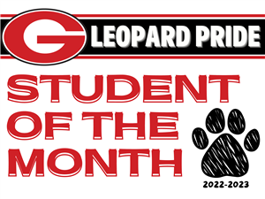 student of the month sign